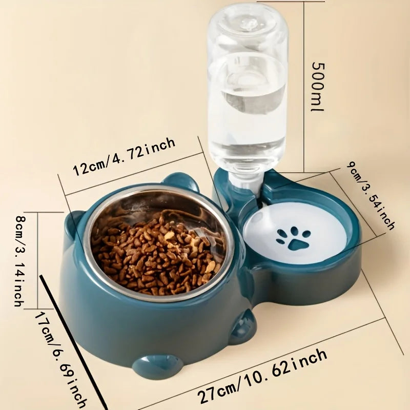 PetroNexus™ Gravity Pet Feeder & Water Dispenser — No Power Needed