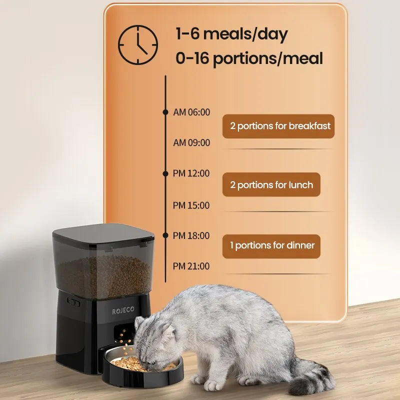 PetroNexus™ Smart Button Auto Pet Feeder — Cat & Dog Food Dispenser
