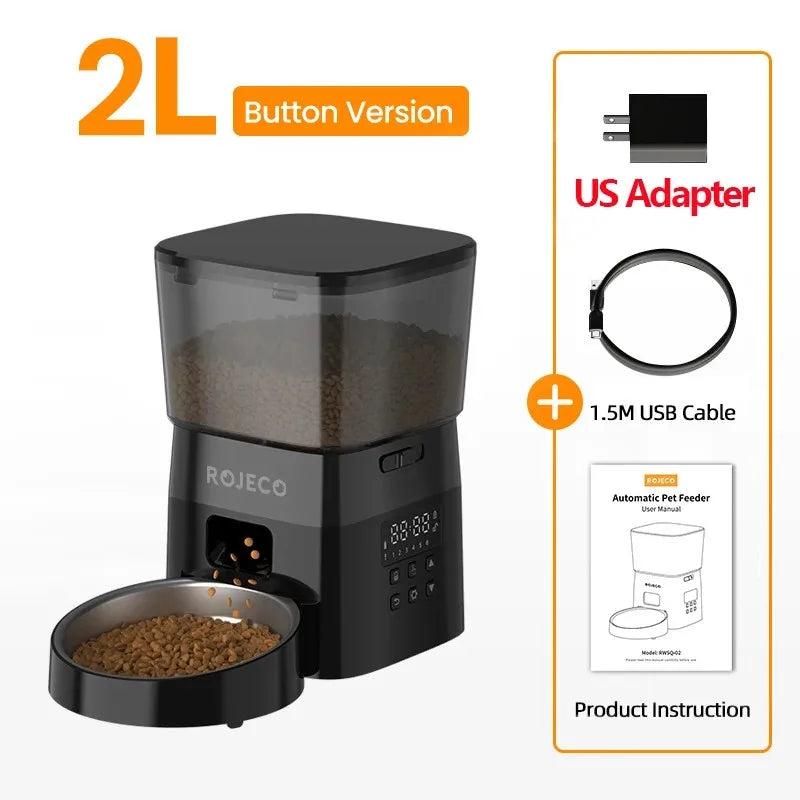 PetroNexus™ Smart Button Auto Pet Feeder — Cat & Dog Food Dispenser