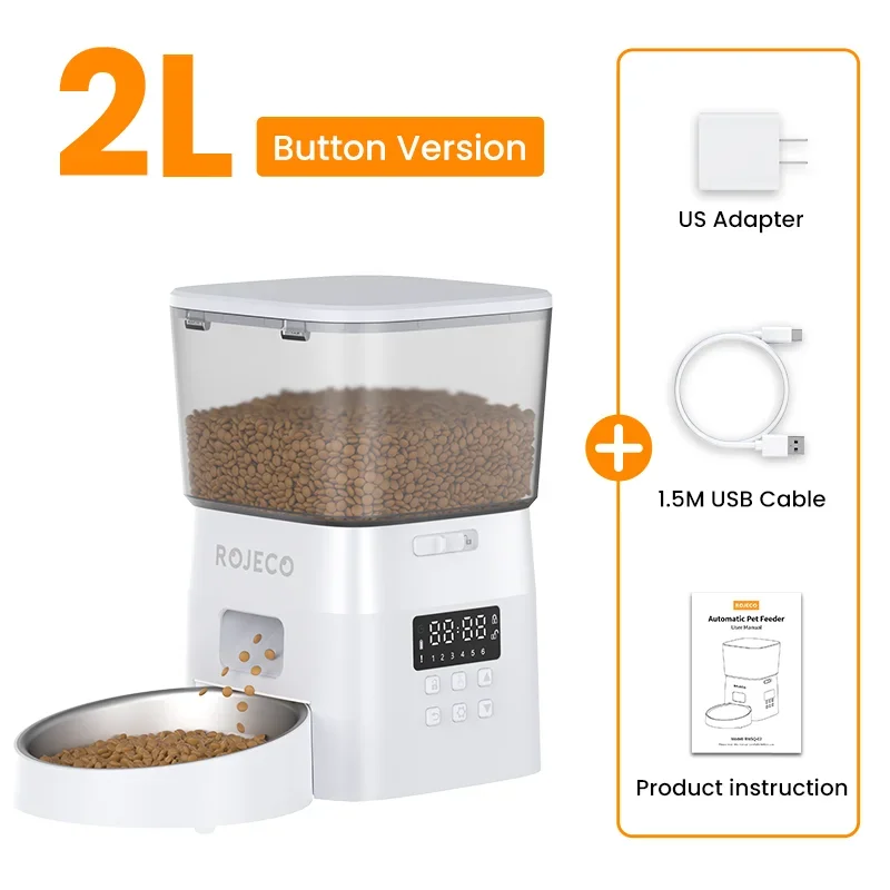 PetroNexus™ Smart Button Auto Pet Feeder — Cat & Dog Food Dispenser