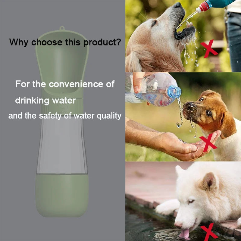 PetroNexus™ Portable Dog Water Bottle & Food Container — 2-in-1 Travel Bottle for Walking, Leak-Proof (Cats & Dogs)