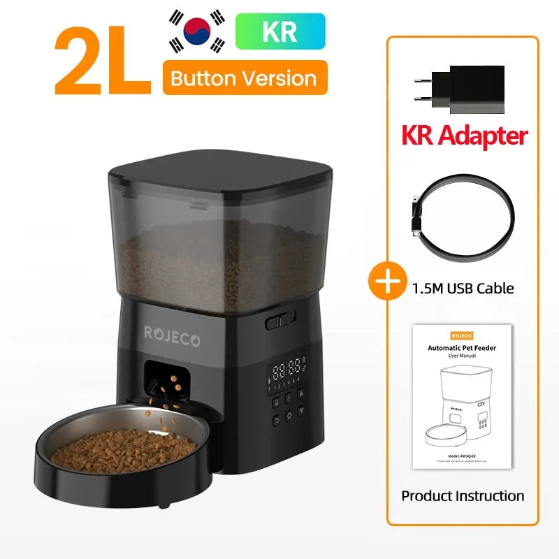 PetroNexus™ Smart Button Auto Pet Feeder — Cat & Dog Food Dispenser