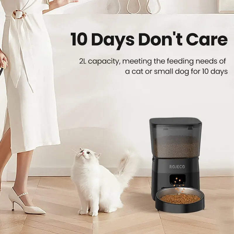 PetroNexus™ Smart Button Auto Pet Feeder — Cat & Dog Food Dispenser