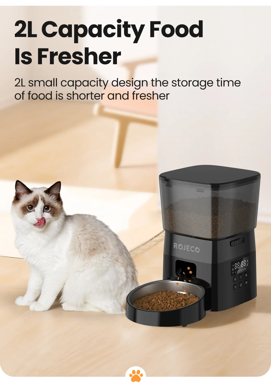 PetroNexus™ Smart Button Auto Pet Feeder — Cat & Dog Food Dispenser