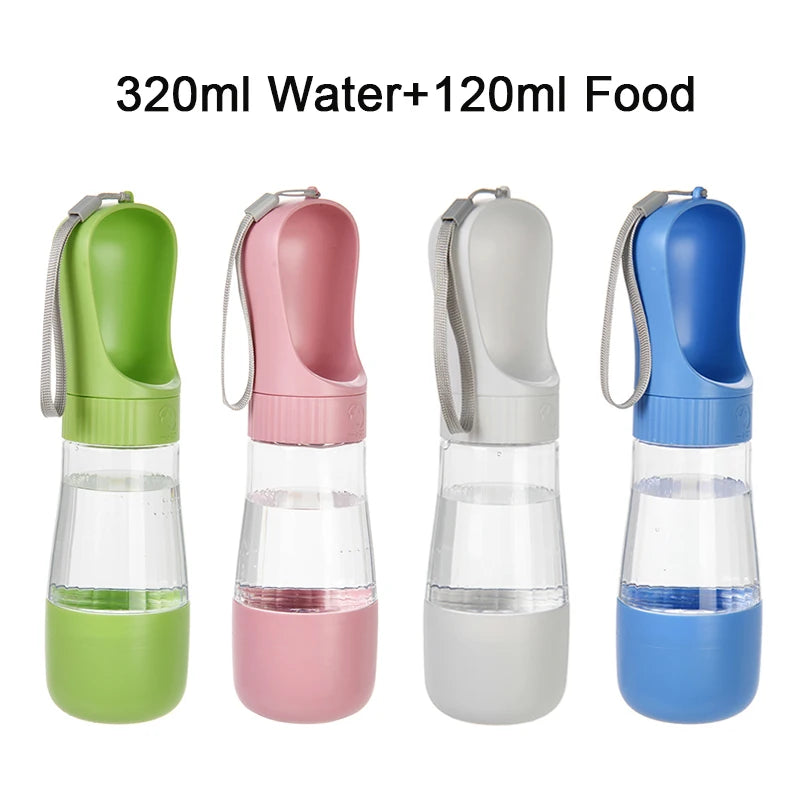 PetroNexus™ Portable Dog Water Bottle & Food Container — 2-in-1 Travel Bottle for Walking, Leak-Proof (Cats & Dogs)