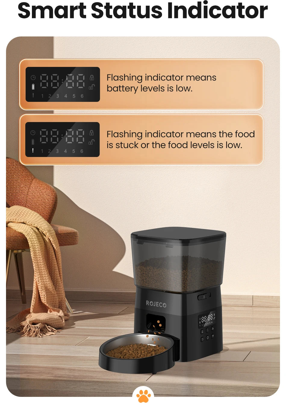 PetroNexus™ Smart Button Auto Pet Feeder — Cat & Dog Food Dispenser